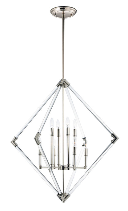 Maxim Lucent 8-Light Pendant in Polished Nickel 16106CLPN