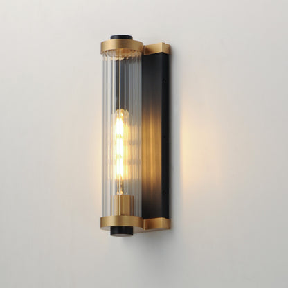 Maxim Opulent 1-Light Outdoor Wall Sconce in Black / Antique Brass 16121CRBKAB