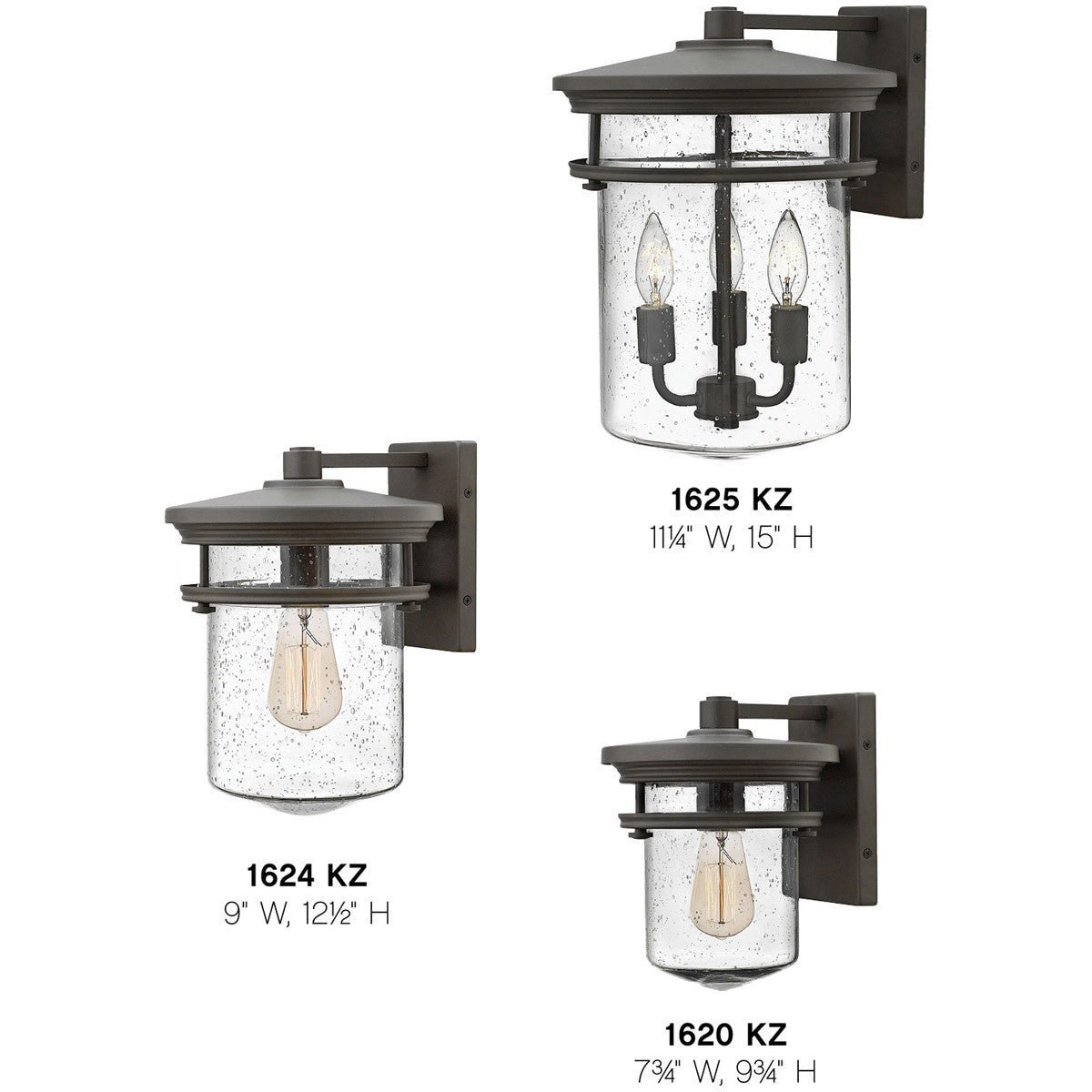 Hinkley Lighting Hadley Small Wall Mount Lantern Buckeye Bronze 1620KZ