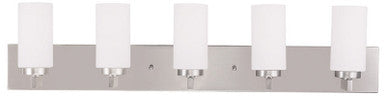 Livex Lighting West Lake Collection 5 Light Brushed Nickel Bath Light in Brushed Nickel 16375-91