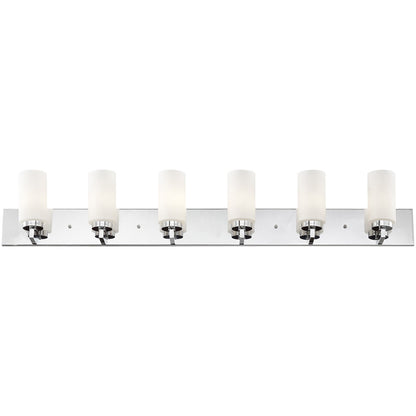 Livex Lighting West Lake Collection 6 Light Polished Chrome Bath Light in Polished Chrome 16376-05