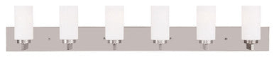 Livex Lighting West Lake Collection 6 Light Brushed Nickel Bath Light in Brushed Nickel 16376-91