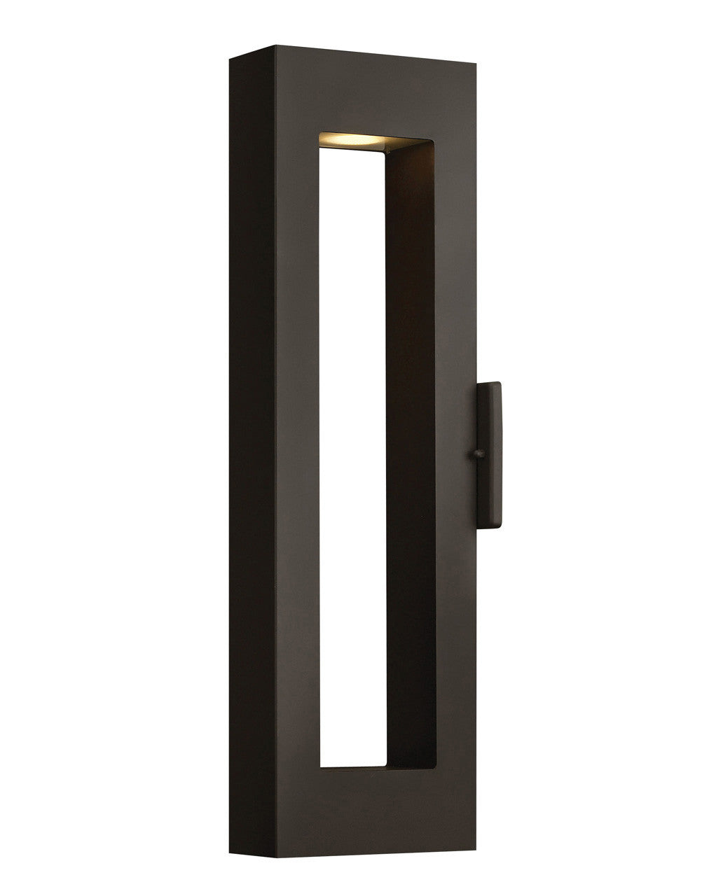 Hinkley Lighting Atlantis Large Wall Mount Lantern Satin Black LED Bulb(s) Included 1644SK-LL