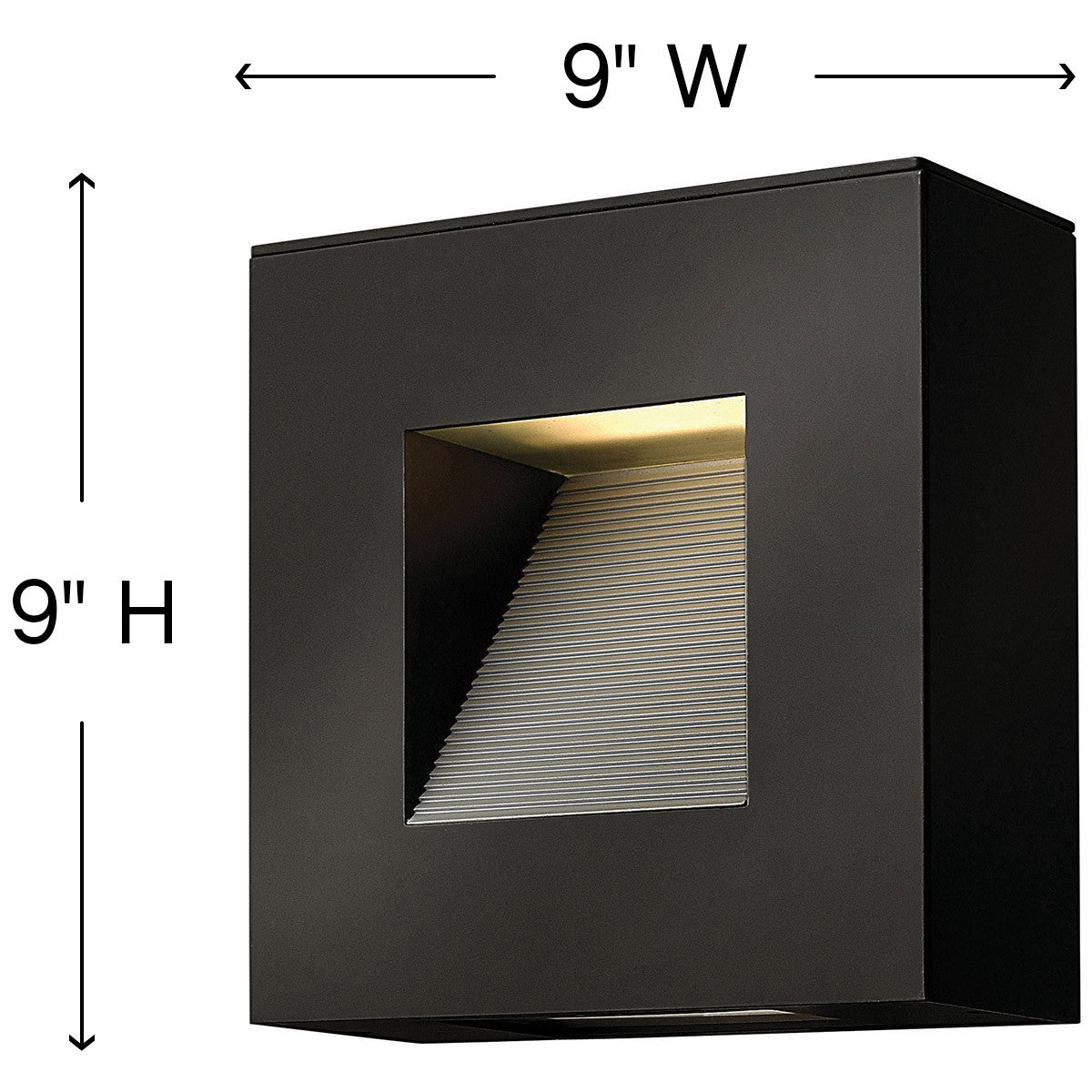 Hinkley Lighting Luna Small Wall Mount Lantern Satin Black Integrated LED Bulb(s) 1647SK-LED