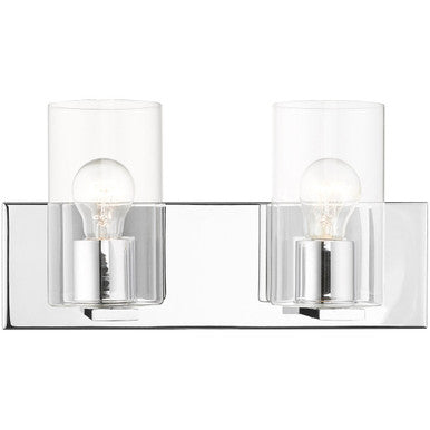 Livex Lighting Zurich Collection 2 Lt Polished Chrome Bath Vanity  in Polished Chrome  16552-05