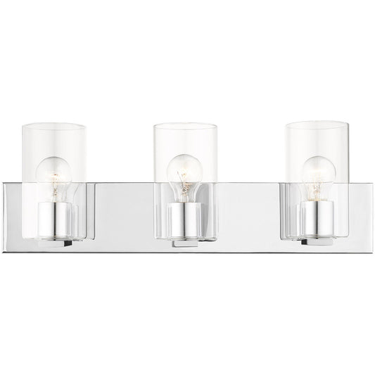 Livex Lighting Zurich Collection 3 Lt Polished Chrome Bath Vanity  in Polished Chrome  16553-05