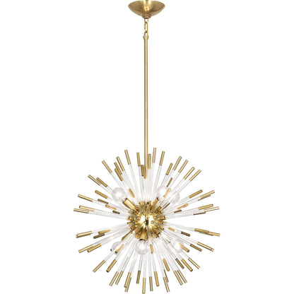 Robert Abbey  Andromeda Pendant in Modern Brass Finish with Clear Acrylic Rods 165