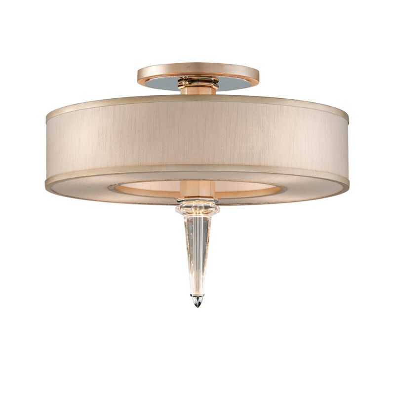 Corbett Lighting Harlow Semi Flush in Warm Silver Leaf 166-34-WSL/SS