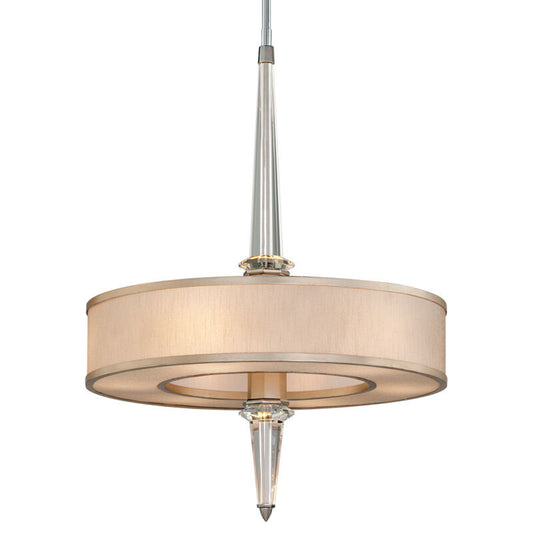 Corbett Lighting Harlow Pendant in Warm Silver Leaf 166-46-WSL/SS