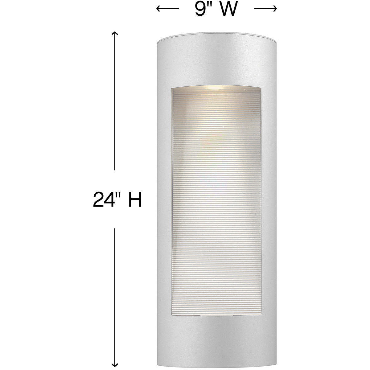 Hinkley Lighting Luna Large Wall Mount Lantern Titanium 1664TT