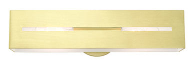 Livex Lighting Soma Collection  2 Light Satin Brass ADA Vanity Sconce in Satin Brass 16682-12