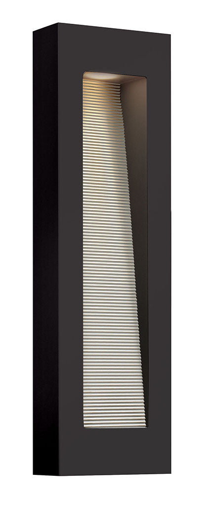 Hinkley Lighting Luna Large Wall Mount Lantern Satin Black Integrated LED Bulb(s) 1669SK-LED