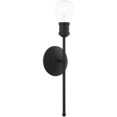 Livex Lighting Lansdale Collection 1 Lt Black Wall Sconce  in Black 16711-04