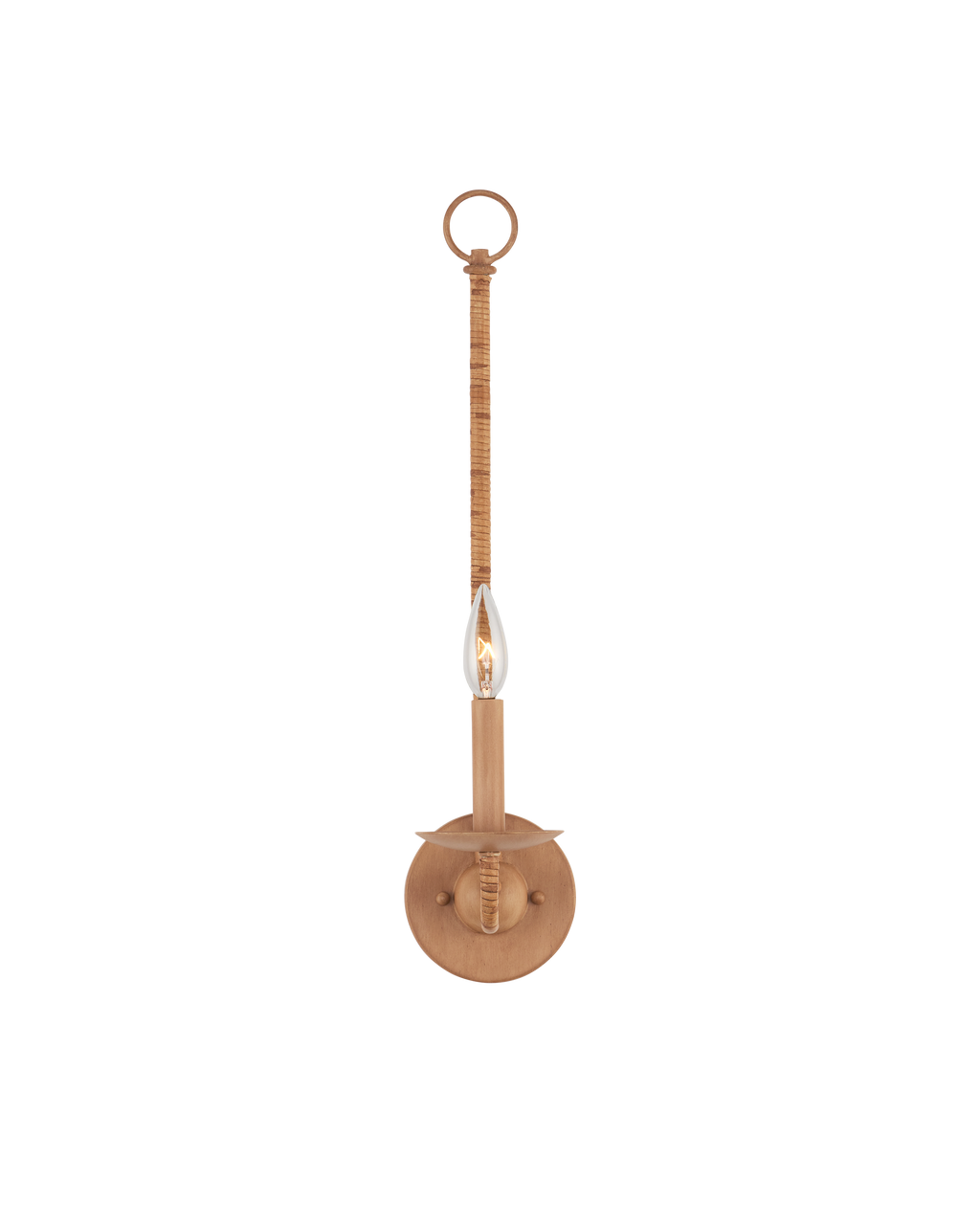 Currey & Co. Saxon Single-Light Tan Wall Sconce 5000-0264