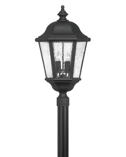 Hinkley Lighting Edgewater Extra Large Post Top or Pier Mount Lantern 12v Black Low Voltage 12V LED Bulb(s) Included 1677BK-LV