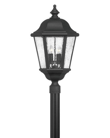 Hinkley Lighting Edgewater Extra Large Post Top or Pier Mount Lantern 12v Black Low Voltage 12V LED Bulb(s) Included 1677BK-LV