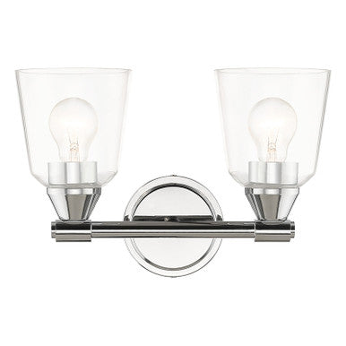 Livex Lighting Catania Collection 2 Light Polished Chrome Vanity Sconce 16782-05