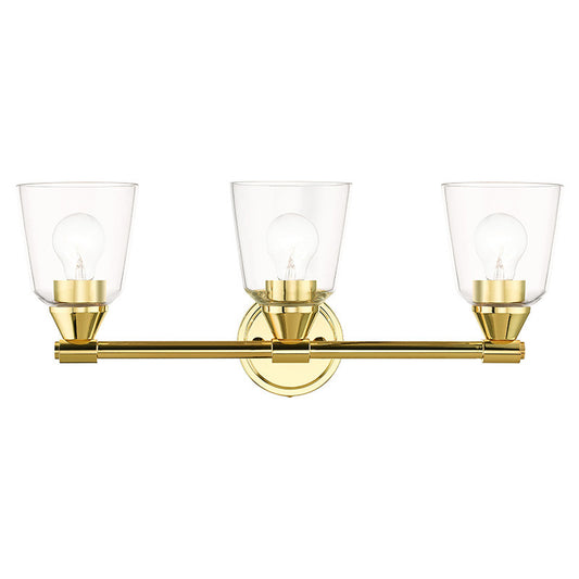 Livex Lighting Catania Collection 3 Light Polished Brass Vanity Sconce 16783-02