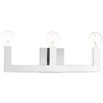 Livex Lighting Solna  Collection 3 Lt Polished Chrome Bath Vanity  in Polished Chrome  16813-05