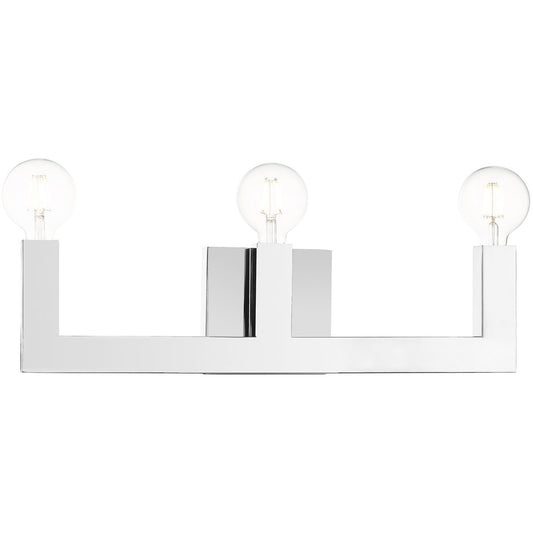 Livex Lighting Solna  Collection 3 Lt Polished Chrome Bath Vanity  in Polished Chrome  16813-05