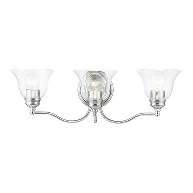 Livex Lighting Moreland Collection  3 Light Polished Chrome Vanity Sconce in Polished Chrome 16933-05