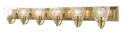 Livex Lighting Birmingham Collection  6 Light Antique Brass Vanity Sconce in Antique Brass 17076-01