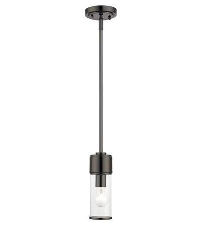 Livex Lighting Quincy Collection 1 Light Black Chrome Mini Pendant 17140-46