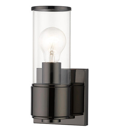 Livex Lighting Quincy Collection 1 Light Black Chrome ADA Sconce 17141-46