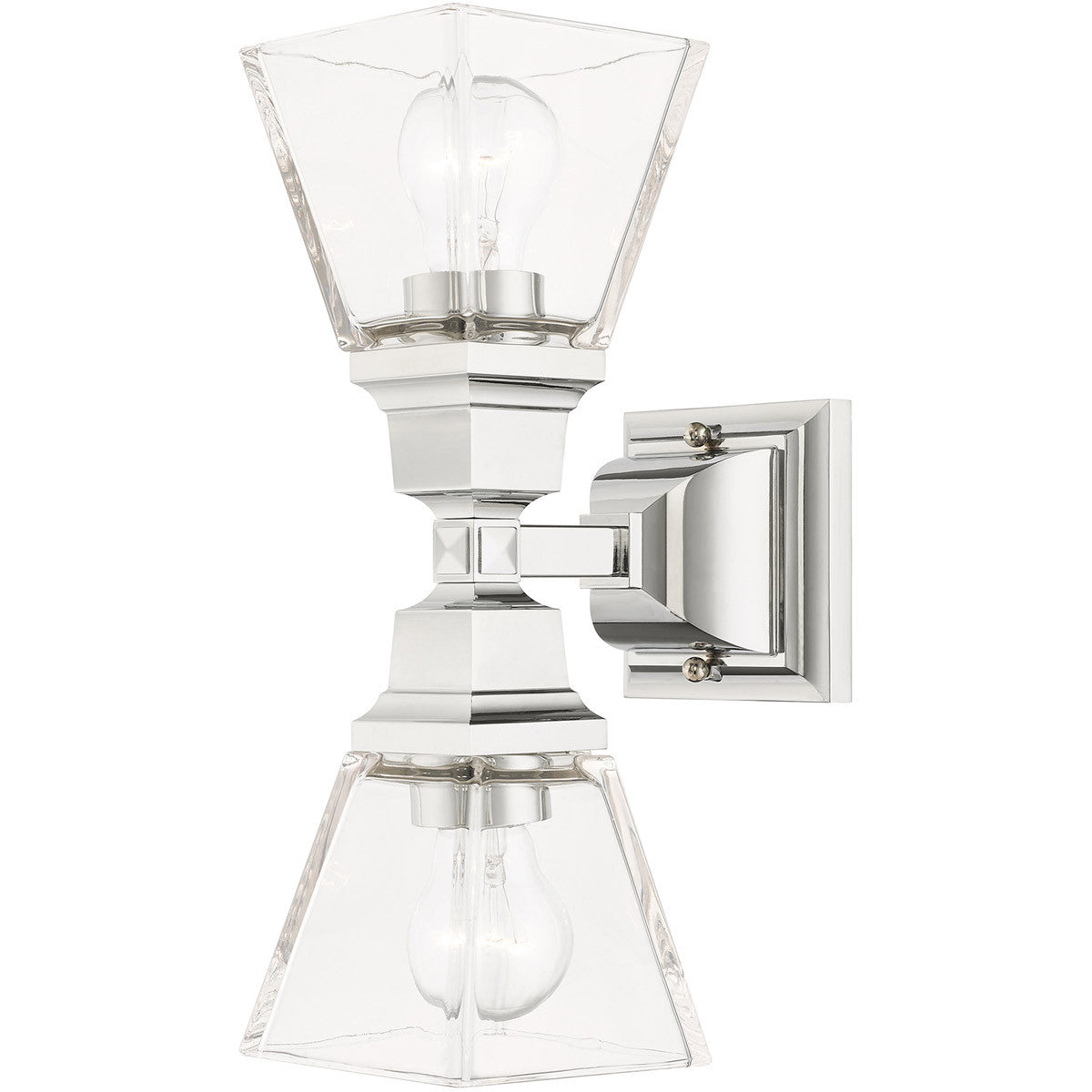 Livex Lighting Mission Collection 2 Lt Polished Chrome Wall Sconce in Polished Chrome 17178-05