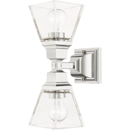 Livex Lighting Mission Collection 2 Lt Polished Chrome Wall Sconce in Polished Chrome 17178-05