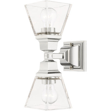 Livex Lighting Mission Collection 2 Lt Polished Chrome Wall Sconce in Polished Chrome 17178-05