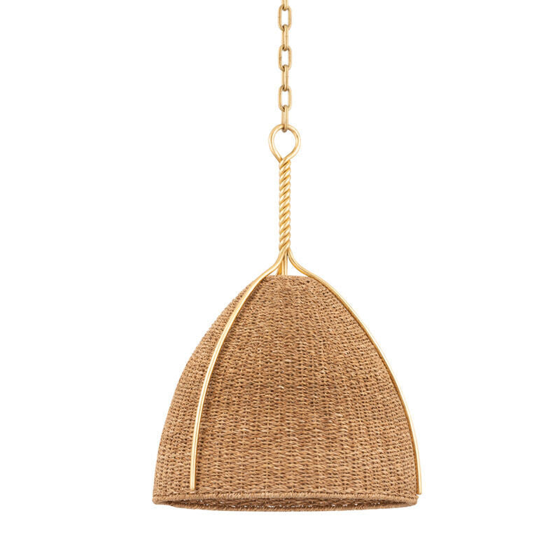 Hudson Valley Lighting Woodlawn Pendant in Vintage Gold Leaf 1718-VGL