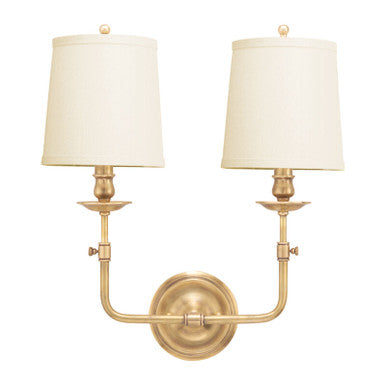 Hudson Valley Lighting Logan Wall Sconce in Aged Brass 172-AGB