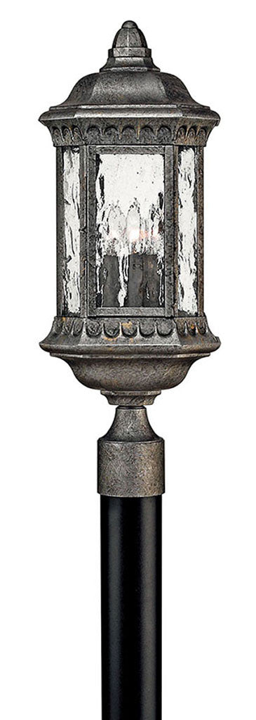 Hinkley Lighting Regal Medium Post Top or Pier Mount Lantern Black Granite 1721BG