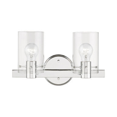 Livex Lighting Munich Collection  2 Light Polished Chrome Vanity Sconce in Polished Chrome 17232-05