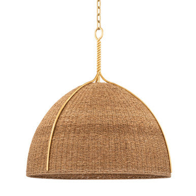 Hudson Valley Lighting Woodlawn Pendant in Vintage Gold Leaf 1728-VGL