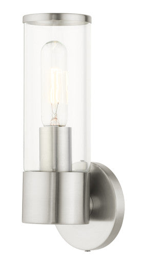 Livex Lighting Banca Collection  1 Light Brushed Nickel ADA Single Sconce in Brushed Nickel 17281-91