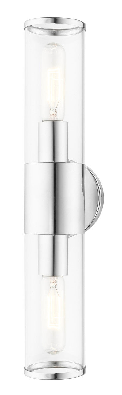 Livex Lighting Banca Collection  2 Light Polished Chrome ADA Vanity Sconce in Polished Chrome 17282-05