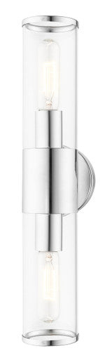 Livex Lighting Banca Collection  2 Light Polished Chrome ADA Vanity Sconce in Polished Chrome 17282-05