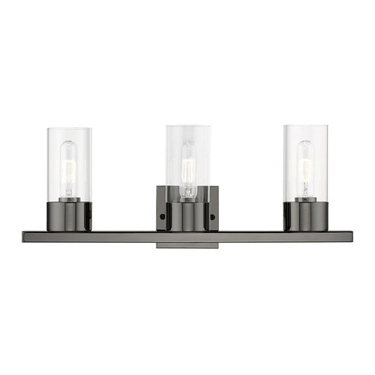 Livex Lighting Carson Collection  3 Light Black Chrome Vanity Sconce in Black Chrome 17313-46