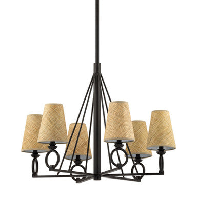 Hudson Valley Lighting Pendelton Chandelier in Aged Iron 1733-AI