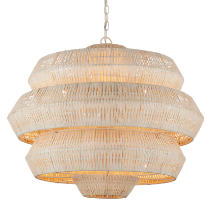 Currey & Co. Antibes Medium White Chandelier 9000-1134