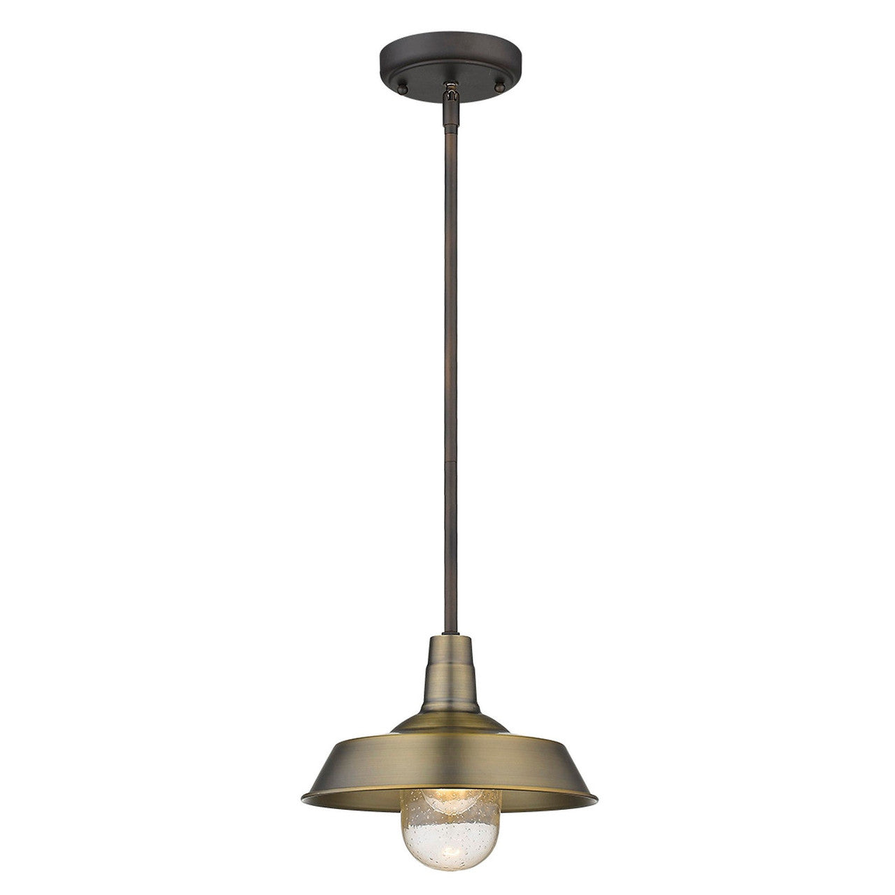 Acclaim Lighting Burry 1-Light Antique Brass Convertible Pendant in Antique Brass 1736ATB