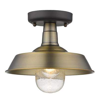 Acclaim Lighting Burry 1-Light Antique Brass Convertible Pendant in Antique Brass 1736ATB