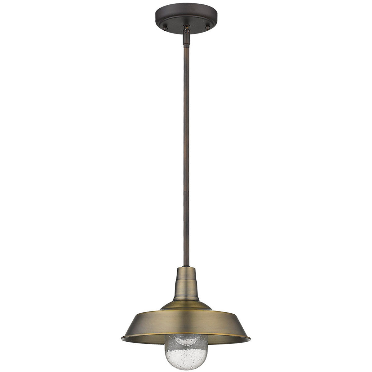 Acclaim Lighting Burry 1-Light Antique Brass Convertible Pendant in Antique Brass 1736ATB