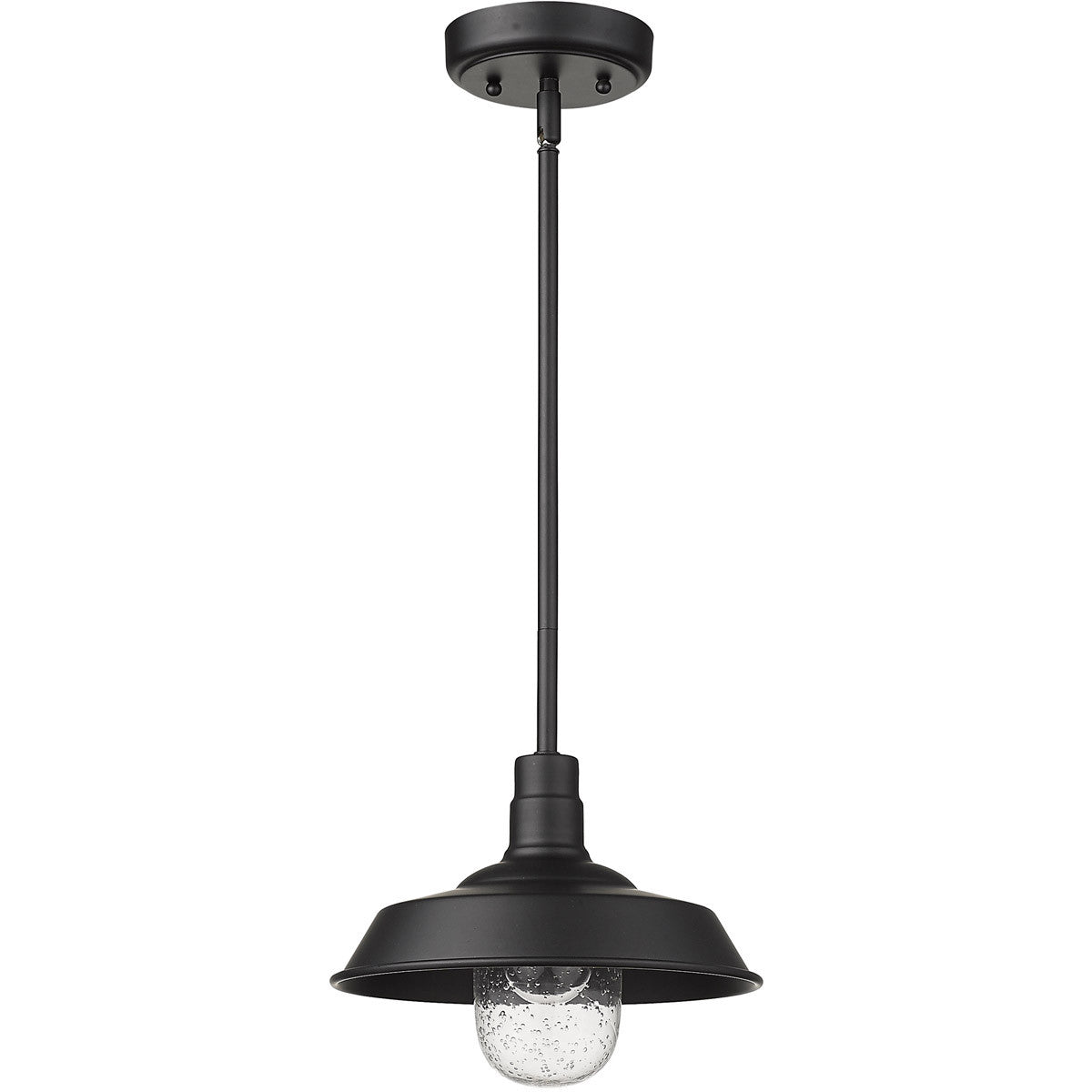 Acclaim Lighting Burry 1-Light Matte Black Convertible Pendant in Matte Black 1736BK