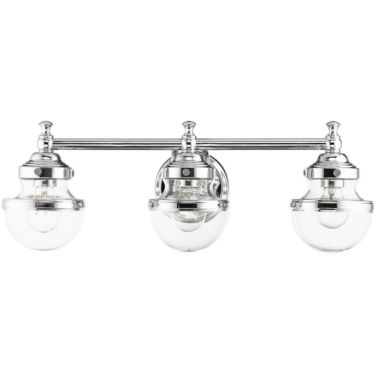 Livex Lighting Oldwick Collection 3 Lt Polished Chrome Bath Vanity  in Polished Chrome 17413-05