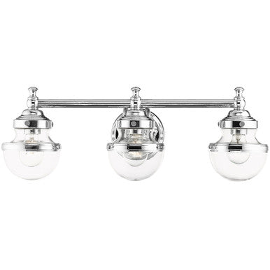 Livex Lighting Oldwick Collection 3 Lt Polished Chrome Bath Vanity  in Polished Chrome 17413-05