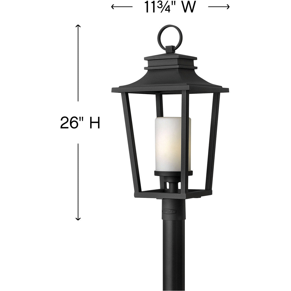 Hinkley Lighting Sullivan Medium Post Top or Pier Mount Lantern Black 1741BK