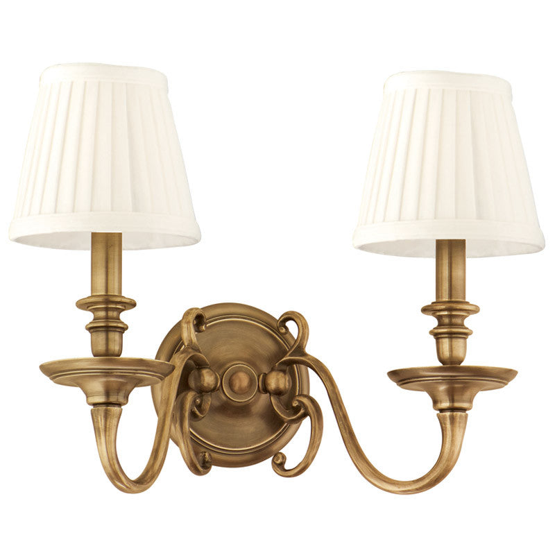 Hudson Valley Lighting Charleston Wall Sconce in Aged Brass 1742-AGB